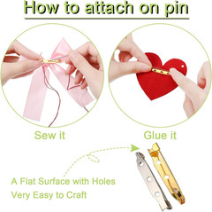200 Pcs Brooch Pin Backs for Craft Bar Pin Back Clasp Pinback Brooch Backings fo