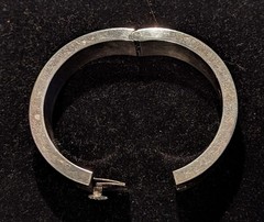 Stunning Sterling Silver 925 Modernist Bracelet Clasp & Hinged 72.7g Mexico