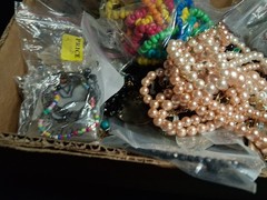 vintage costume jewelry lot 5+ POUNDS Useable Gallon Bag Full #3