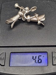 Estate Vintage Sterling Silver Squash Blossom Screw Back Earrings Southwestern