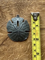 Vintage Metzke Pewter Sand Dollar Pendant ONLY Very Good Condition