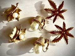 Lovely Small Vintage Collection of Signed Sara Coventry Clip on Earrings/3 Pair