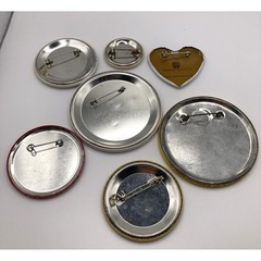 Vintage Lot of 7 Pin Back Button Advertising Top Reader Sharing is Caring Ansell
