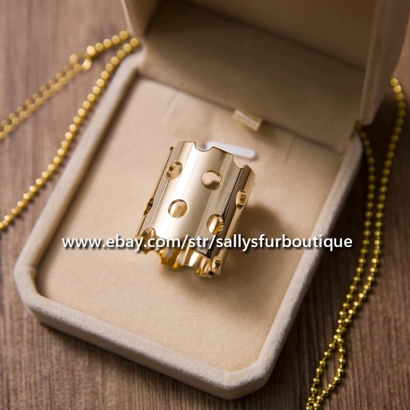 Sallys Quality 100% Copper Scarf Ring Hollow Tube Buckle Brooch For Silk Scarves
