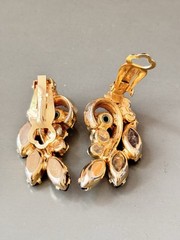 Vintage Verified JULIANA BOOK SET Aventurine Gold Fluss Bracelet Brooch Earrings