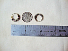 VTG 1970s STERLING SILVER 925 BALI INDONESIAN TWISTED WIRE WORK HOOP EARRINGS