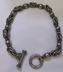 Vintage Handmade Sterling Silver Men’s 925 Huge and Heavy Bracelet 34.6 Grams