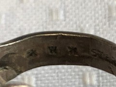 Antique Sterling Silver Ring Fine Jewelry Size 3.25 Band Mythological Asian Bird