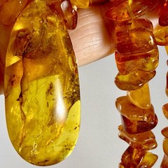 Vintage Baltic Amber Pendant Necklace 25 in Natural Honey Amber Nuggets 56 gm