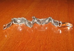 Vintage BB Sterling Bracelet Art Deco Style Panel Link Women’s Bracelet 7″ Long