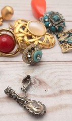 Bag Of Ladies Single Earrings. Vintage Clip On And Pierced. Many Signed Monet…