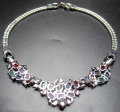 JOMAZ Ultra RARE Fruit Salad Rhiinestone Vintage Necklace