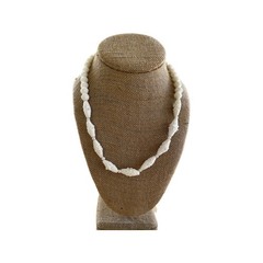Vintage Bleached Lava Stone and Pearl Choker