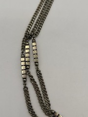 Vintage MONET Necklace Retro MCM 3 Strand Silver Toned Statement Layered Signed