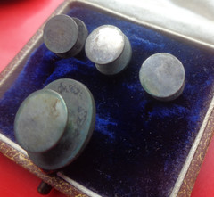 Micro Mosaic Booch & Collar Stud Button Set Italian Victorian Antique c1880s