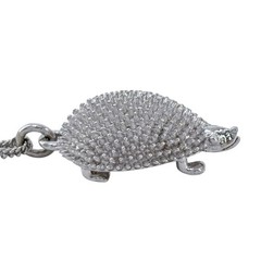 Vintage Sterling Silver 925 Hedgehog Pendant Necklace 15.5″-17.5″