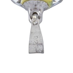 Faceted Aurora Borealis Crystal Pendant | Sterling Silver 925 Round Prism Charm