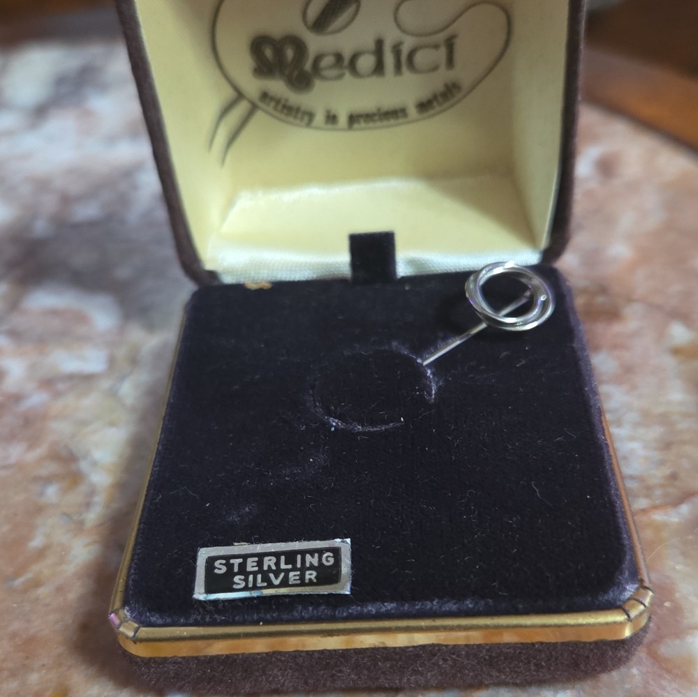 Medici Sterling Silver Stick Pin, Silver Tone, Unisex, No Stone