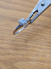 Vintage Estate Diamond Platinum Engagement Ring (10 irid plat ring) Size 8.5