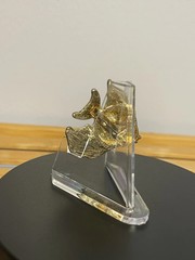 Vintage Green and Yellow Enamel Fish Brooch