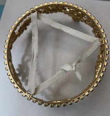 Vintage Pink & Clear Rhinestone PAGEANT CROWN – 5” Inside Diameter, 3 1/8” High