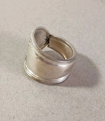 Vintage 1910 Daisy New Daisy Flower Silver Spoon Ring Size 8 International Silve
