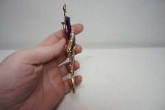 Large Vintage Figural Bird of Paradise Peacock Enamel Rhinestone 5″ Brooch Pin