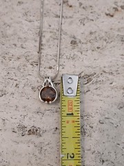 Smoky Quartz 925 Pendant Necklace 18″ Chain