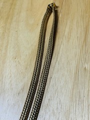 Vintage Napier Mesh Gold Plated Chain Lariat Tassel Fringe Chain Necklace