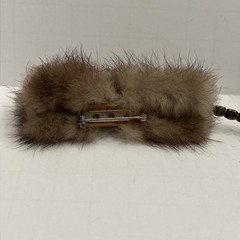 VTG Mink Fur Poodle Dog Brooch, Dark Brown Lapel Pin