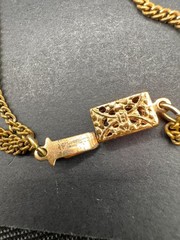 Art Deco Fruit Salad Color Czech Art Glass Filigree Pendant/Necklace