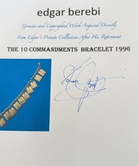 I am Edgar berebi and this my Never Worn 10 commandments Bracelet 1996