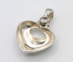Vintage Espo Sig Solid Sterling Magnet Hinge Clasp Heart Pendant 15.62g