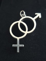 Vintage James Avery Mars Venus Male Female Pendant Zodiac Astrology RARE RETIRED