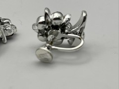 VINTAGE LISNER RHINESTONE Deep BLUE BROOCH and EARRINGS