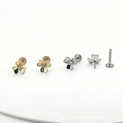 18g flower dainty push pin Cartilage Studs