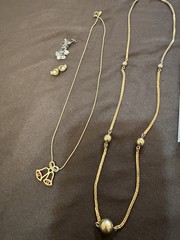 Vintage Avon Sparkle Tennis Bracelet Watch lot of 3 + Avon necklaces -earrings