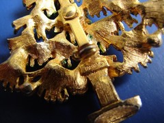Vintage Signed Torino Rhinestone Gold Tone Christmas Tree Pin Brooch