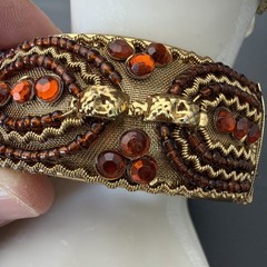 Vintage Unbranded Bracelet Beaded Rhinestones Detachable Handmade.