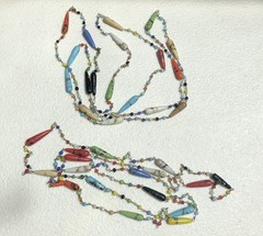Vintage Lot of 2 1960s Boho Hippie Love Beads – Multi-colors – 54″ long