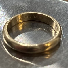 Vintage Men’s Wedding Band 14k RGP Made By Uncas Manufacturing Company