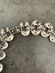 Vintage Silver Toned Necklace with Marcasite Stones Antique 20”