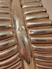 Vintage 1940’s Taxco JAL Sterling Silver Feather Clamper Bracelet