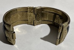 Vintage India bangle 100% genuine horn bone brass stone bracelet Made In India