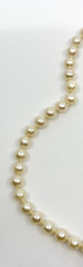Vintage Baroque Sterling Silver Saltwater Akoya Pearl Necklace 17.75″ Japan