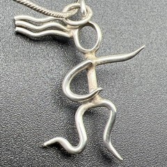 Vintage Sterling Silver Runner Necklace Earrings Set Female Jogger Marathon