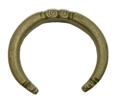 Vintage Manilla Currency Cuff Bracelet ~ Bronze Brass Copper Alloy ~ Tribal