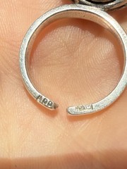 7 Carat Smoky Topaz Ring 800 Silver Vintage Size 6.75 High Profile Estate Piece