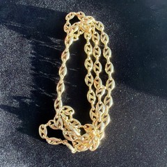 Mariner Anchor Chain Necklace Vintage Classic Preppy Jewelry Gift 24” Gold Tone