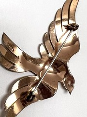 Vintage Birds In Flight Brooch Set 2 Sterling 925 Vermeil Gold Pins 11g Ex Cond